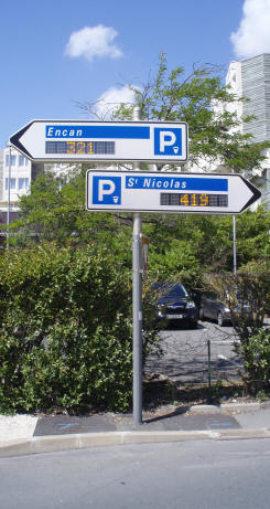 Le compteur du parking Saint-Nicolas